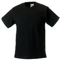 Black - Front - Jerzees Schoolgear Childrens Classic Plain T-Shirt