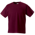 Burgundy - Front - Jerzees Schoolgear Childrens Classic Plain T-Shirt