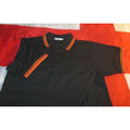 Black-Orange - Back - Kustom Kit Mens Tipped Piqué Short Sleeve Polo Shirt