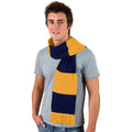 Navy-Gold - Back - Result Mens Heavy Knit Thermal Winter Scarf