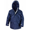 Navy Blue - Front - Result Childrens-Kids Core Winter Parka Waterproof Windproof Jacket