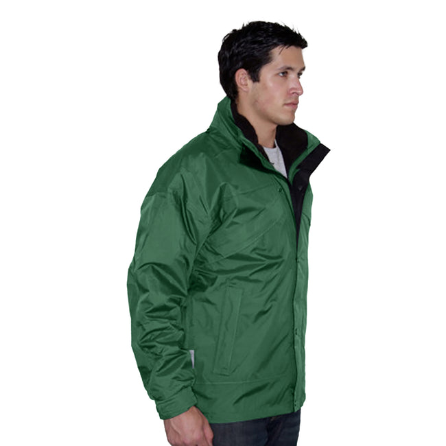 Bottle Green - Back - Result Mens 3 In 1 Zip And Clip StormDri Waterproof Windproof Jacket