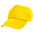 Yellow - Front - Result Unisex Childrens-Kids Plain Basebll Cap