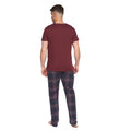 Burgundy - Back - Duck and Cover Mens Callister Pyjama Set