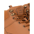 Brown - Side - Crosshatch Mens Staiger Leather Trainers