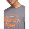 Olive-Grey - Lifestyle - Crosshatch Mens Univarsity T-Shirt (Pack Of 2)