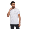 White - Side - Crosshatch Mens Vellamort Polo Shirt