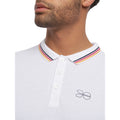 White - Lifestyle - Crosshatch Mens Vellamort Polo Shirt