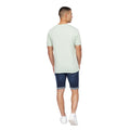 Navy-Sage-Grey-Blue-Cream - Back - Crosshatch Mens Sneepy T-Shirt (Pack of 5)