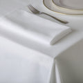 White - Front - Belledorm Amalfi Rectangular Table Cloth