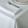 White - Front - Belledorm Amalfi Round Table Cloth