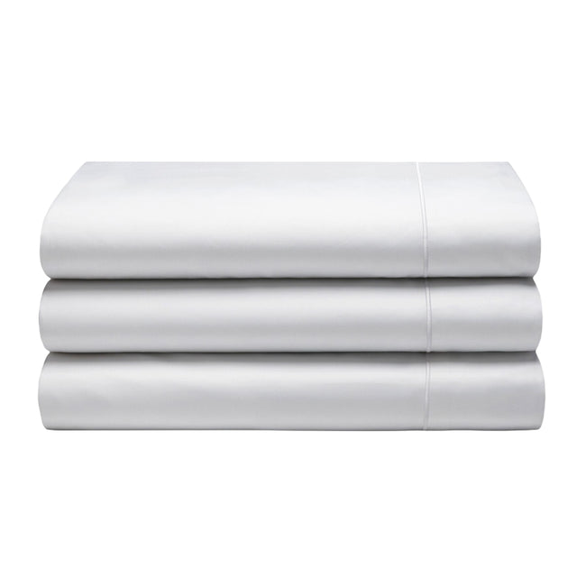 White - Front - Belledorm Cotton Sateen 1000 Thread Count Flat Sheet