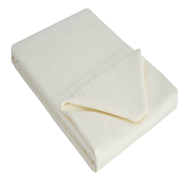 Ivory - Front - Belledorm 100% Cotton Sateen Flat Sheet