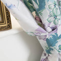 White-Purple-Green - Back - Belledorm Melody Lined Curtains