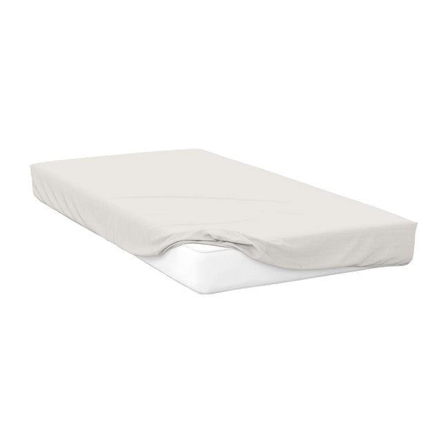 Ivory - Front - Belledorm Premium Blend 500 Thread Count Fitted Sheet