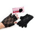 Black - Front - Bristol Novelty Womens-Ladies Fingerless Lace Gloves