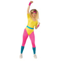 Yellow-Pink-Blue - Front - Bristol Novelty Womens Aerobics Girl Costume