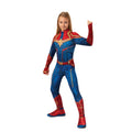 Blue-Red-Gold - Front - Captain Marvel Girls Costume