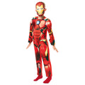 Red-Golden Yellow-Black - Side - Iron Man Boys Deluxe Costume
