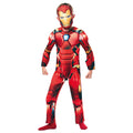 Red-Golden Yellow-Black - Front - Iron Man Boys Deluxe Costume