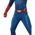 Red-Blue - Side - Captain Marvel Childrens-Kids Deluxe Costume