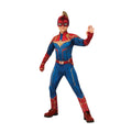 Red-Blue - Front - Captain Marvel Childrens-Kids Deluxe Costume