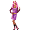 Purple-Pink-Black - Back - Monster High Girls Clawdeen Wolf Costume