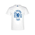 White-Blue - Front - Chelsea FC Unisex Adult 1905 T-Shirt