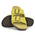 Sun Yellow - Pack Shot - Sanosan Womens-Ladies Aston Leather Sandals