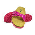 Fuchsia-Brown - Lifestyle - Sanosan Womens-Ladies Malaga Lacquered Sandals
