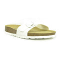White-Brown - Front - Sanosan Womens-Ladies Malaga Lacquered Sandals
