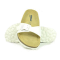 White-Brown - Lifestyle - Sanosan Womens-Ladies Malaga Lacquered Sandals