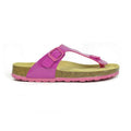Fuchsia-Brown - Lifestyle - Sanosan Womens-Ladies Geneve Lacquered Leather Sandals