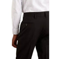 Black - Side - Burton Mens Essential Plain Tailored Suit Trousers