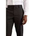 Charcoal - Side - Burton Mens Essential Tailored Suit Trousers