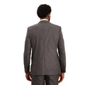Grey - Back - Burton Mens Herringbone Slim Suit Jacket