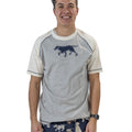 Blue-White - Side - LazyOne Mens Labradors Pyjama T-Shirt