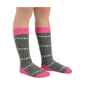 Grey-Pink - Lifestyle - Little Rider Childrens-Kids Merry Go Round Socks (Pack of 3)