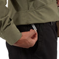 Pebble Grey - Close up - Craghoppers Mens Kiwi Long-Sleeved Shirt