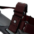 Dark Grey-Pompeian Red - Close up - Craghoppers Mens Locke Sandals