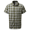 Parka Green - Front - Craghoppers Mens Vernon Checked Short-Sleeved Shirt