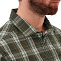 Parka Green - Side - Craghoppers Mens Vernon Checked Short-Sleeved Shirt