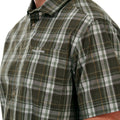 Parka Green - Pack Shot - Craghoppers Mens Vernon Checked Short-Sleeved Shirt