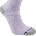 Brushed Lilac-Soft Grey Marl - Back - Craghoppers Womens-Ladies Trek Socks