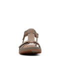 Taupe - Pack Shot - Clarks Womens-Ladies Un Adorn Vibe Leather Sandals