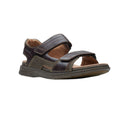 Mahogany - Front - Clarks Mens Nature Trek Leather Sandals