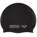 Black - Front - Arena Childrens-Kids Classic Silicone Swim Cap