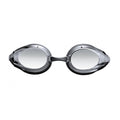 Black-Smoke - Back - Arena Unisex Adult Tracks Mirror Swimming Goggles