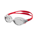 Red-Silver-Clear - Front - Speedo Mens Biofuse Swimming Goggles