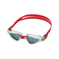 Grey-Dark Red - Side - Aquasphere Unisex Adult Kayenne Swimming Goggles